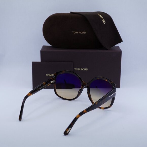 Tom Ford Chiara-02 FT0919 55B Butterfly Sunglasses - Havana/Smoke